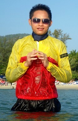 lifeguard beach uniform wet anorak Thailand